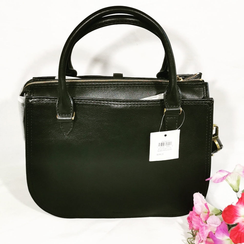 Fossil Ryder Satchel Patchwork Black Multi - image 2